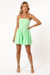 Beatrice Romper - Apple Green